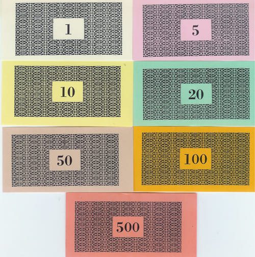 Billetes Monopoly Versión 1 (Darrow tipo 1)