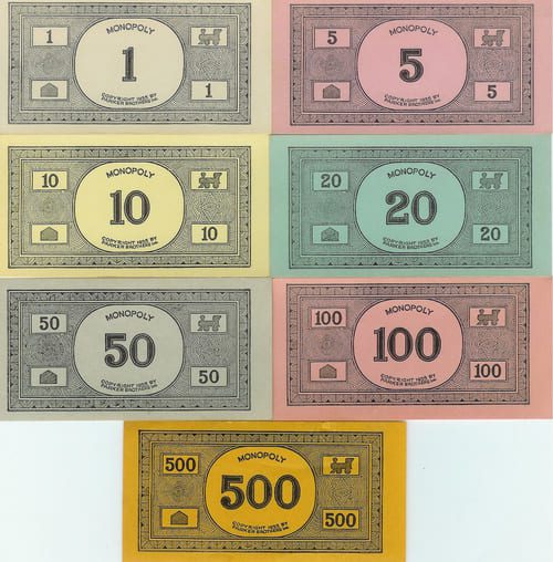 Billetes Monopoly Versión 3 (Pendiente de patente)