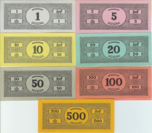 Billetes Monopoly Versión 4 (Parker Brothers 1938-1952)